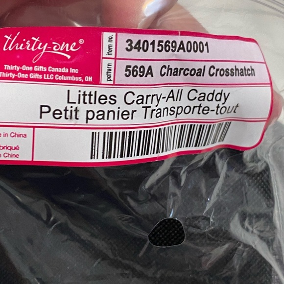 thirty-one Handbags - Thirty one bags littles carry all caddy charcoal crosshatch . NWT